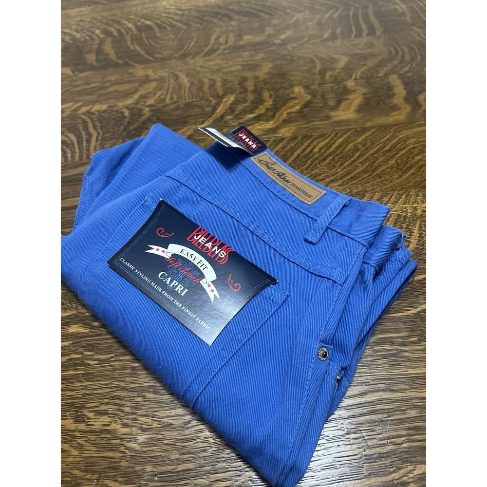 Bill Blass Womens Size 12 Blue Easy Fit Capri Jeans Retro NWT 90s Denim